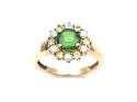 9ct Zircon & Synthectic Opal Ring