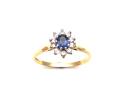 18ct Sapphire & Diamond Cluster Ring