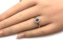 18ct Sapphire & Diamond Cluster Ring