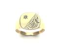 9ct Yellow Gold Diamond Signet Ring