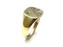 9ct Yellow Gold Diamond Signet Ring