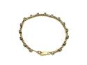 9ct Yellow Gold Blue Topaz Bracelet