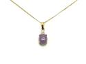 9ct Lavender Jadite & Diamond Pendant