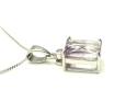 9ct Quartz & Diamond Pendant & Chain