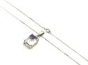 9ct Quartz & Diamond Pendant & Chain