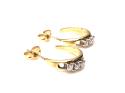 14ct Diamond Half Hoop Earrings