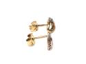 9ct Diamond Heart Stud Earrings
