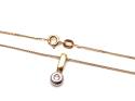 18ct Diamond Solitaire Pendant & Chain
