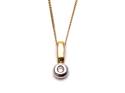 18ct Diamond Solitaire Pendant & Chain
