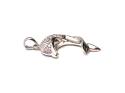 9ct White Gold Diamond Dolphin Pendant