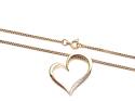 9ct Diamond Heart Pendant & Chain