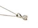 9ct Diamond Cluster Pendant & Chain