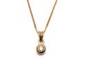 9ct Diamond Solitaire Pendant & Chain