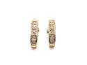 9ct Diamond Half Hoop Earrings