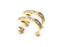 9ct Diamond Half Hoop Earrings