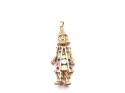 9ct Yellow Gold CZ Clown Pendant