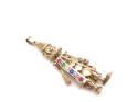 9ct Yellow Gold CZ Clown Pendant