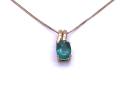 9ct Emerald Solitaire Pendant & Chain