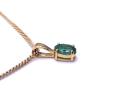 18ct Emerald Solitaire Pendant & Chain