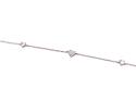 Silver CZ Heart Anklet