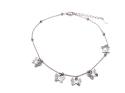 Silver Beaded  Butterfly Anklet