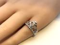 Silver CZ Tiara Ring Size L