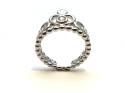 Silver CZ Tiara Ring Size L