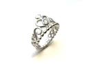Silver CZ Tiara Ring Size L