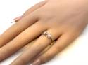 Silver CZ Double Cluster Torque Ring Size L