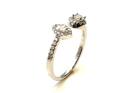 Silver CZ Double Cluster Torque Ring Size L
