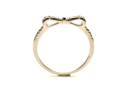 Silver CZ Bow Ring Size O