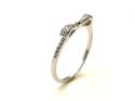 Silver CZ Bow Ring Size O