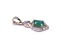 9ct Yellow Gold Emerald & Diamond Pendant