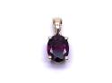 9ct Yellow Gold Rhodolite Garnet Pendant