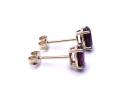 9ct Yellow Gold Rhodolite Garnet Stud Earrings