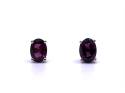 9ct Yellow Gold Rhodolite Garnet Stud Earrings