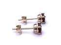 9ct Yellow Gold Garnet Stud Earrings 5mm
