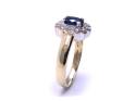 9ct Sapphire & Cluster Ring 0.25ct