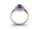 9ct Sapphire & Cluster Ring 0.25ct