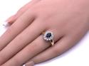 9ct Sapphire & Cluster Ring 0.25ct