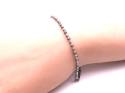 Silver Patterned Beaded Bracelet 7 1/2 Inch
