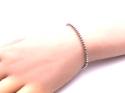 Silver Beaded Bracelet 7 1/2 Inch