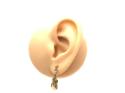 9ct Yellow Gold Violin Drop Earrings