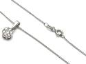 9ct Diamond Cluster Pendant & Chain
