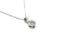 9ct Diamond Cluster Pendant & Chain