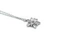 Silver CZ Flower Pendant & Chain