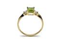 9ct Yellow Gold Peridot & Diamond Ring