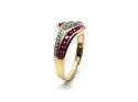 9ct Yellow Gold Ruby & Diamond Fancy Ring