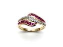 9ct Yellow Gold Ruby & Diamond Fancy Ring