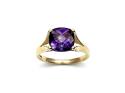 9ct Yellow Gold Amethyst Solitaire Ring
